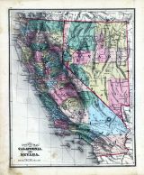 State Maps - California, Nevada, Fayette County 1875